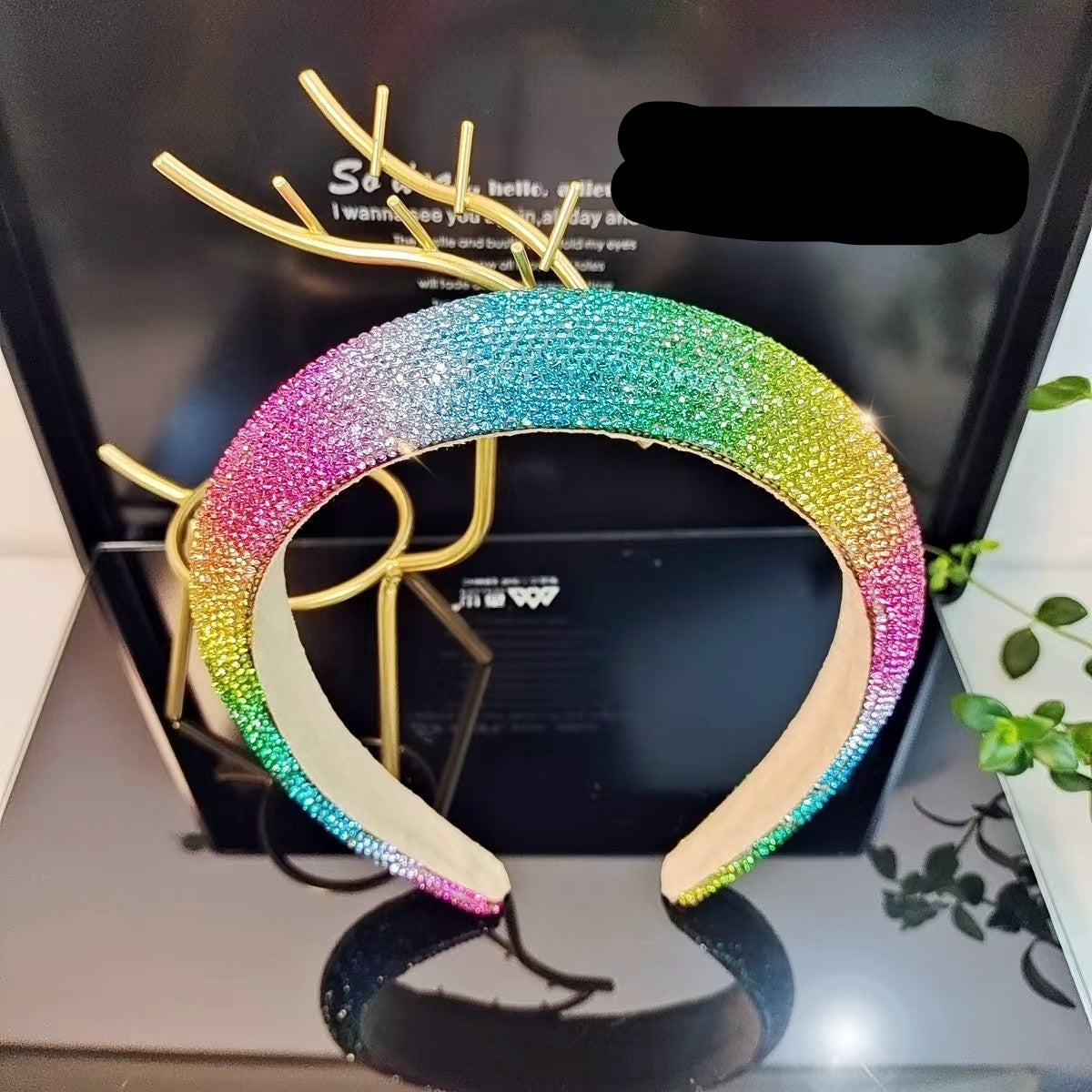 Wholesale High-grade colorful diamond high headband